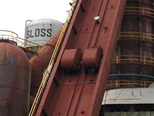 cars, sloss furnaces, birmingham, alabama