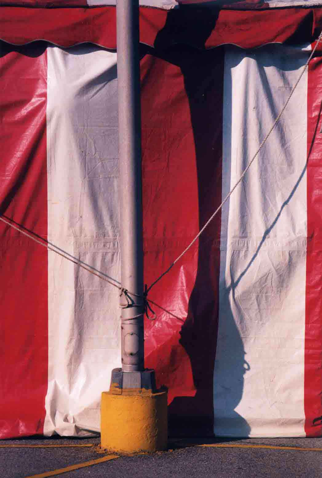 red striped tent