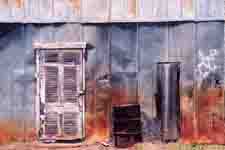 door, barrel and pipe